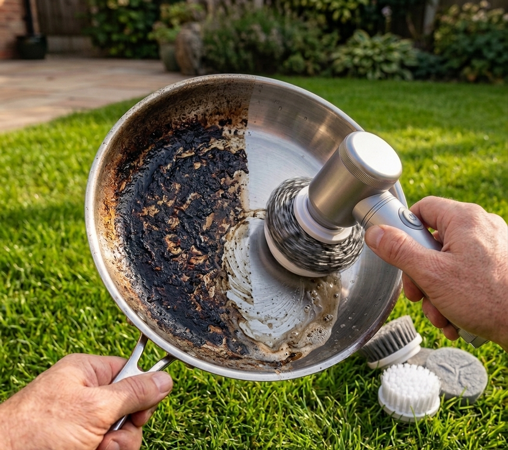 CleanSpin Pro — Spazzola Elettrica Cordless 5-in-1 per la Casa