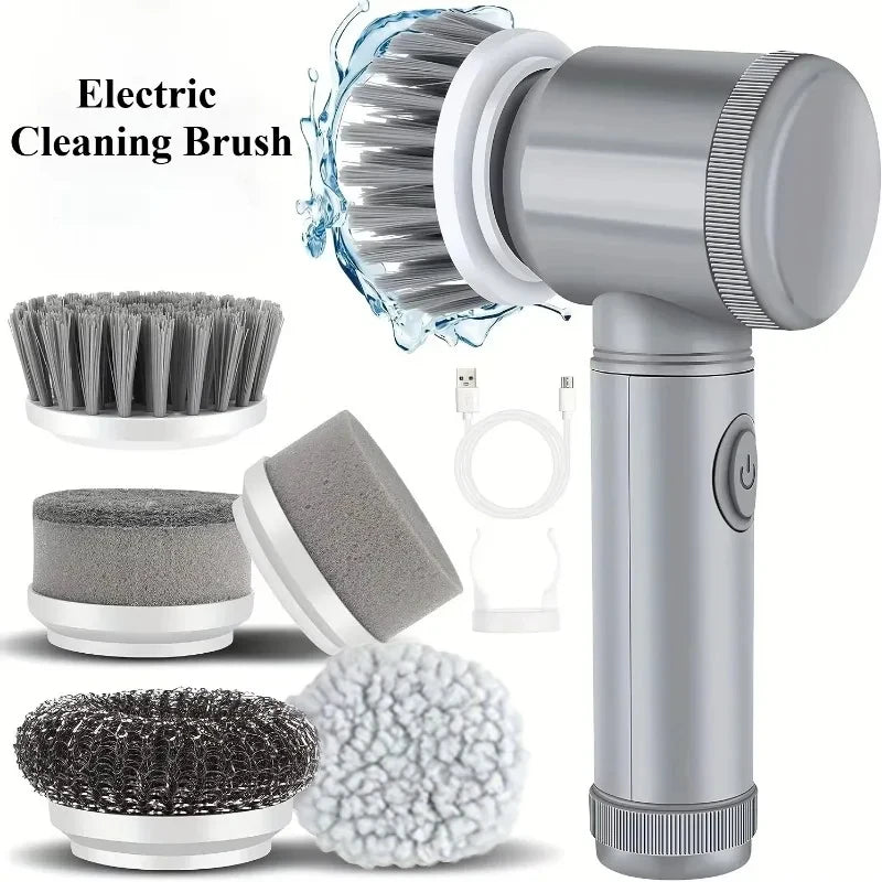 CleanSpin Pro — Spazzola Elettrica Cordless 5-in-1 per la Casa