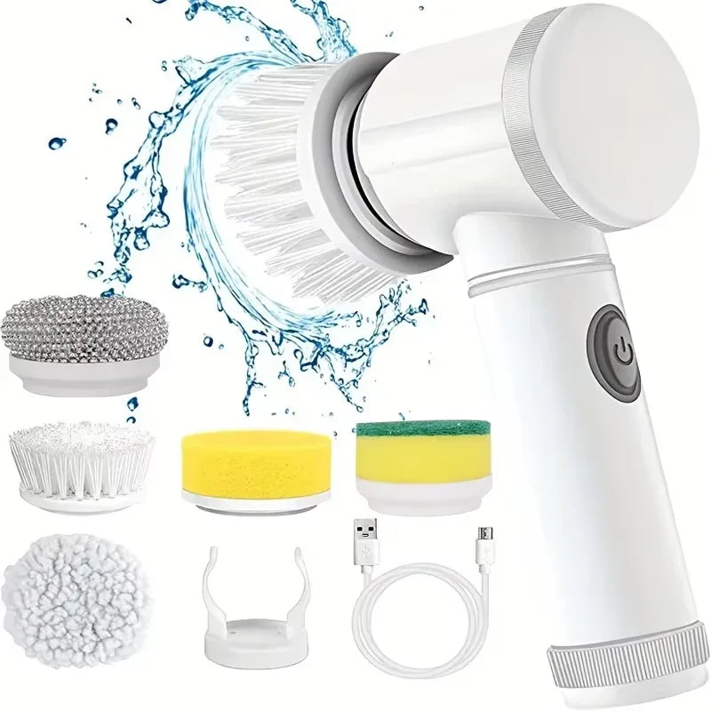CleanSpin Pro — Spazzola Elettrica Cordless 5-in-1 per la Casa